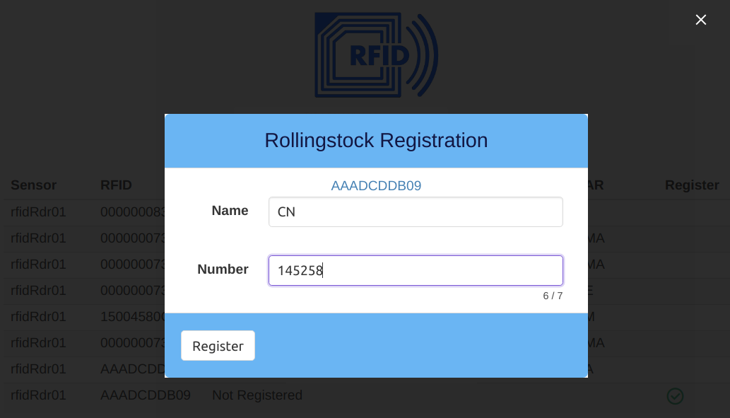 RSRM Rolling Stock RFID Manager